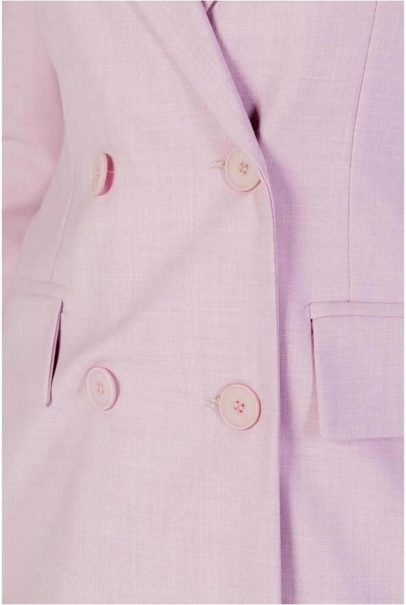 Sandro Ferrone Lente Zomer Viscose Blend Jas Collectie Pink Dames