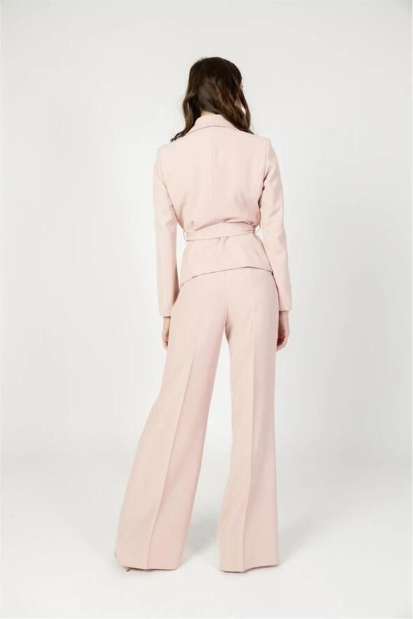 Sandro Ferrone Multicolor Palazzo Broek Polyester Mix Pink Dames