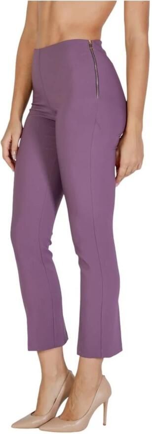Sandro Ferrone Paarse High-Waisted Polyester Blend Broek Purple Dames - Foto 4