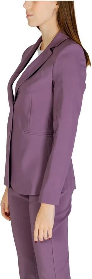 Sandro Ferrone Paarse Polyester Blazer Dames Herfst Winter Collectie Purple Dames - Foto 4
