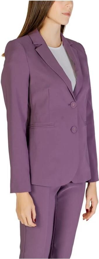 Sandro Ferrone Paarse Polyester Blazer Dames Herfst Winter Collectie Purple Dames - Foto 2