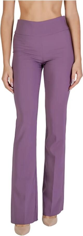 Sandro Ferrone Herfst Winter Dames Polyester Blend Broek Purple Dames - Foto 4
