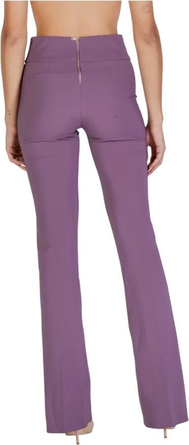 Sandro Ferrone Herfst Winter Dames Polyester Blend Broek Purple Dames