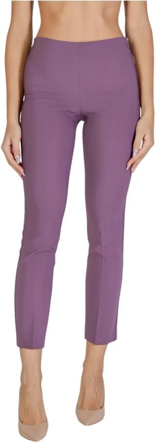 Sandro Ferrone Paarse High-Waisted Polyester Blend Broek Purple Dames - Foto 3