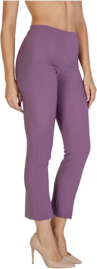 Sandro Ferrone Paarse High-Waisted Polyester Blend Broek Purple Dames - Foto 2