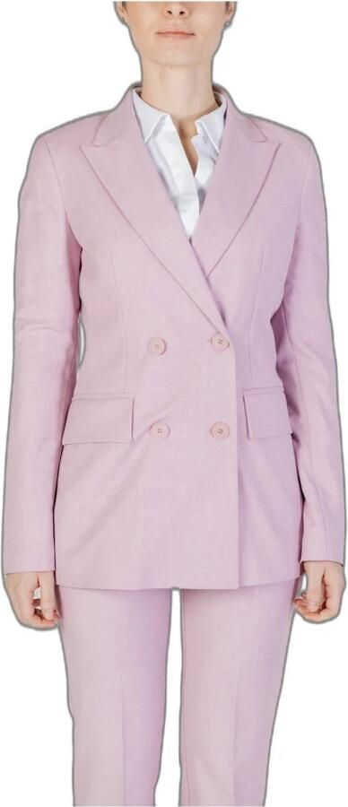 Sandro Ferrone Lente Zomer Viscose Blend Jas Collectie Pink Dames - Foto 4