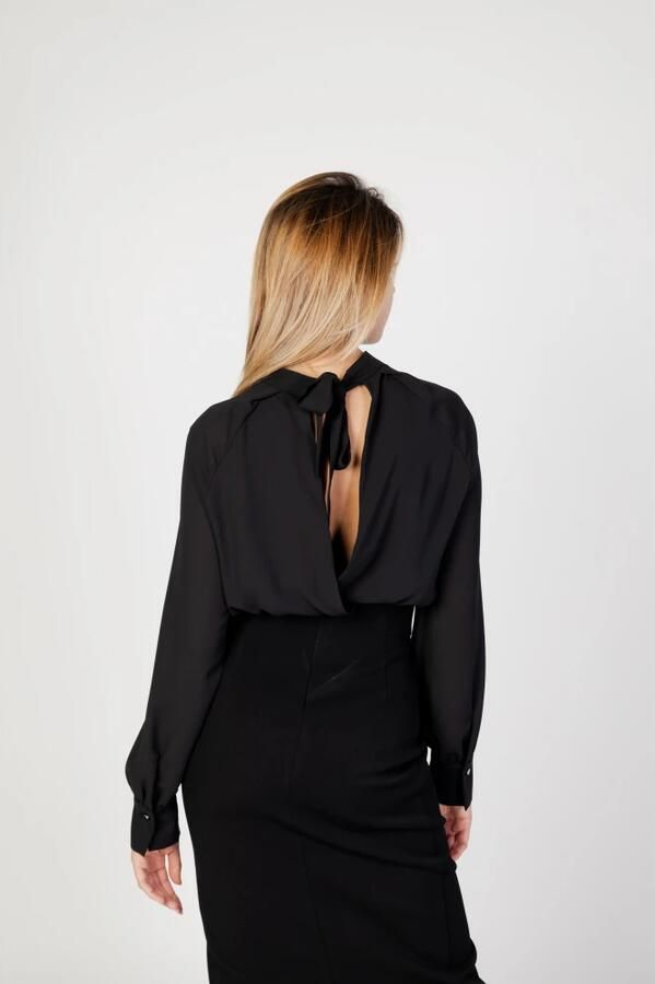 Sandro Ferrone Lange Mouw Blouse Vrouw Collectie Polyester Black Dames