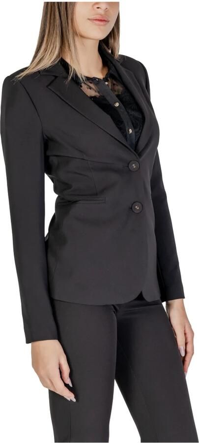Sandro Ferrone Zwarte Polyester Elastaan Blazer Black Dames - Foto 2