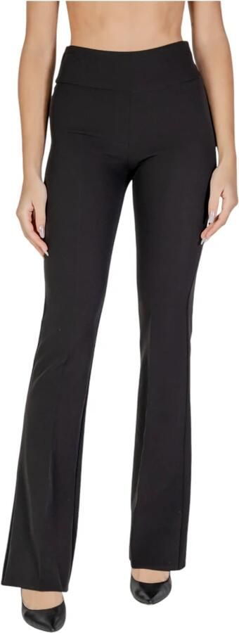 Sandro Ferrone Zwarte polyester blend elastaan broek Black Dames - Foto 4