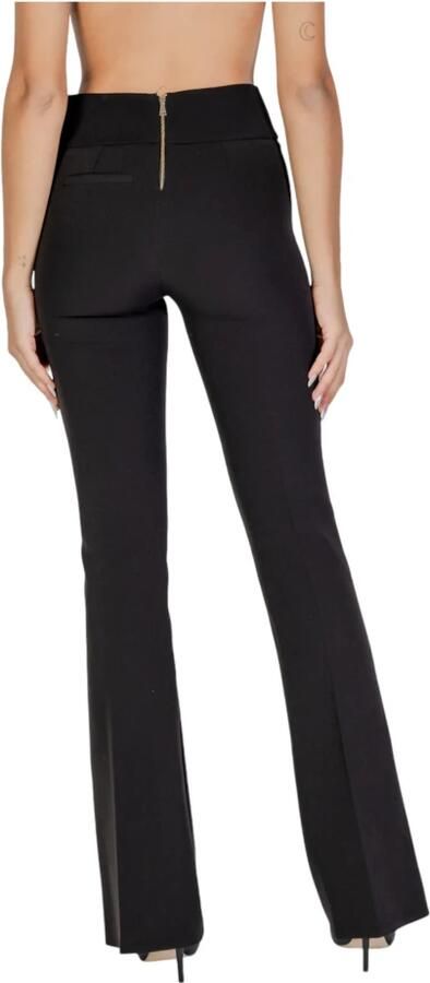 Sandro Ferrone Zwarte polyester blend elastaan broek Black Dames