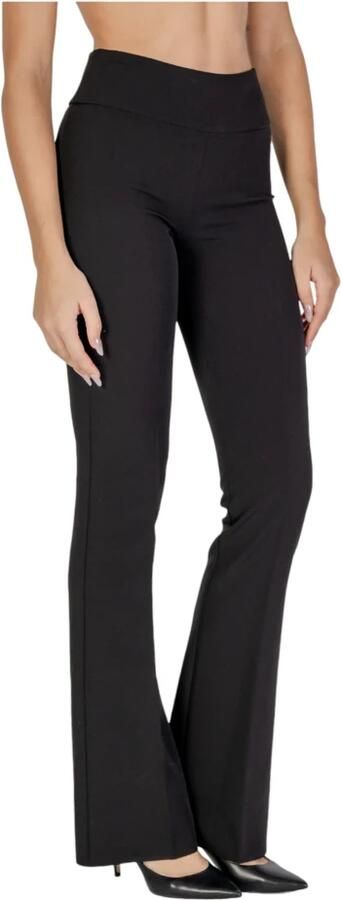 Sandro Ferrone Zwarte polyester blend elastaan broek Black Dames - Foto 2