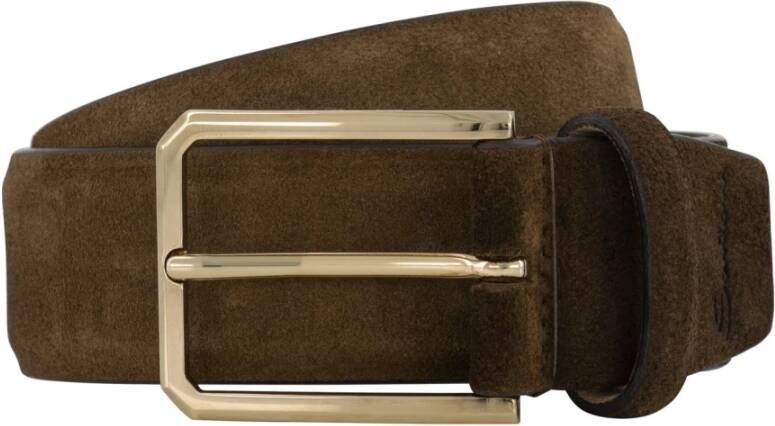 Santoni Bruin Suède Riem Bruin Heren
