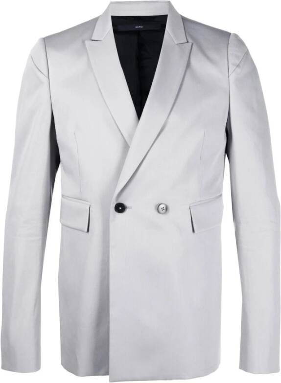 Sapio Dubbel Satijn Blazer Gray Heren