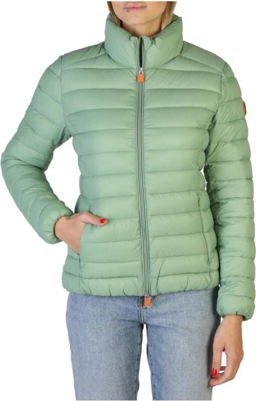 Save The Duck Gewatteerde Anorak Jas voor Dames Green Dames