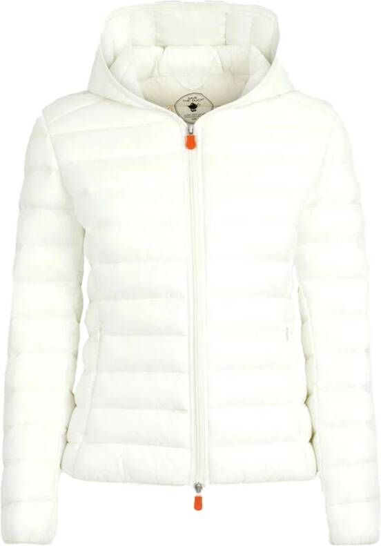 Save The Duck Witte Nylon Plumtech Jas White Dames