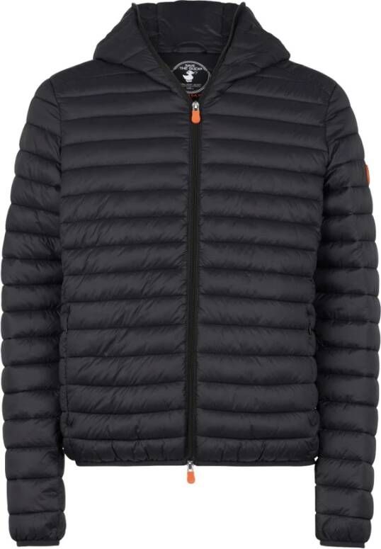 Save The Duck Zwarte Gewatteerde Plumtech Jas met Capuchon Black Heren - Foto 6