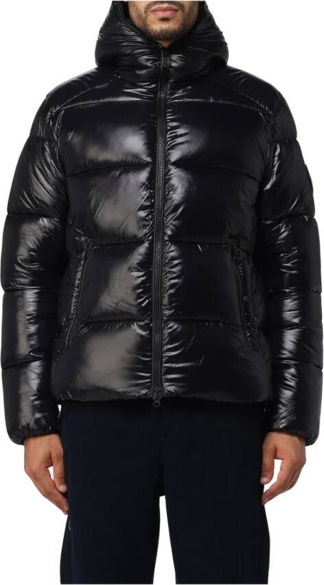 Save The Duck Zwarte Nylon Jas met Gewatteerde Textuur Black Heren