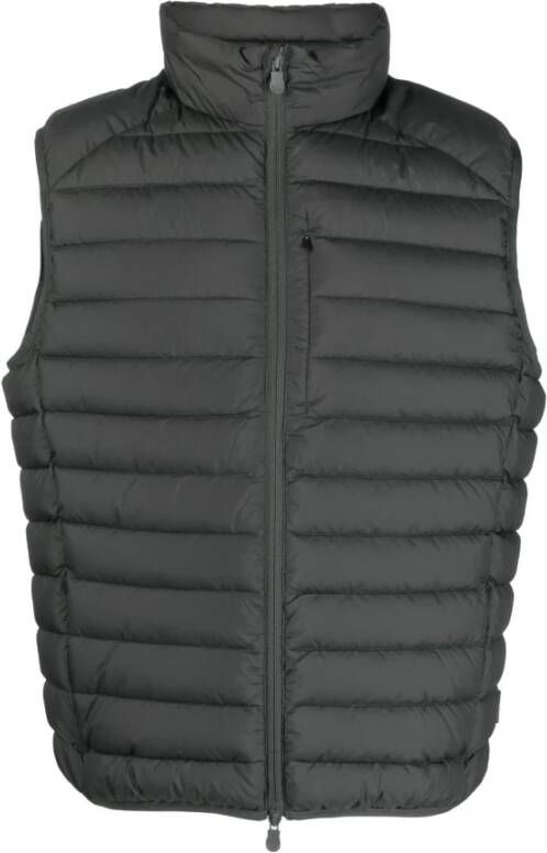 Save The Duck Gerecyclede Nylon Rits Padded Gilet Grijs Heren