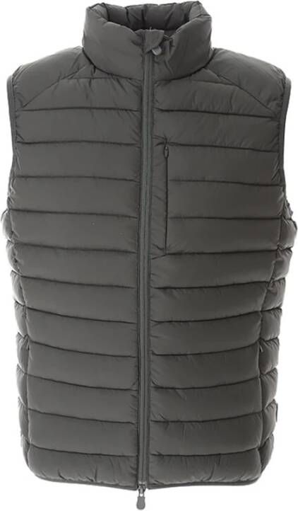 Save The Duck Gerecyclede Nylon Rits Padded Gilet Grijs Heren