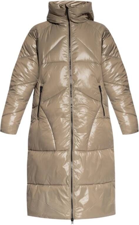 Save The Duck Winter Long Jacket Beige Dames