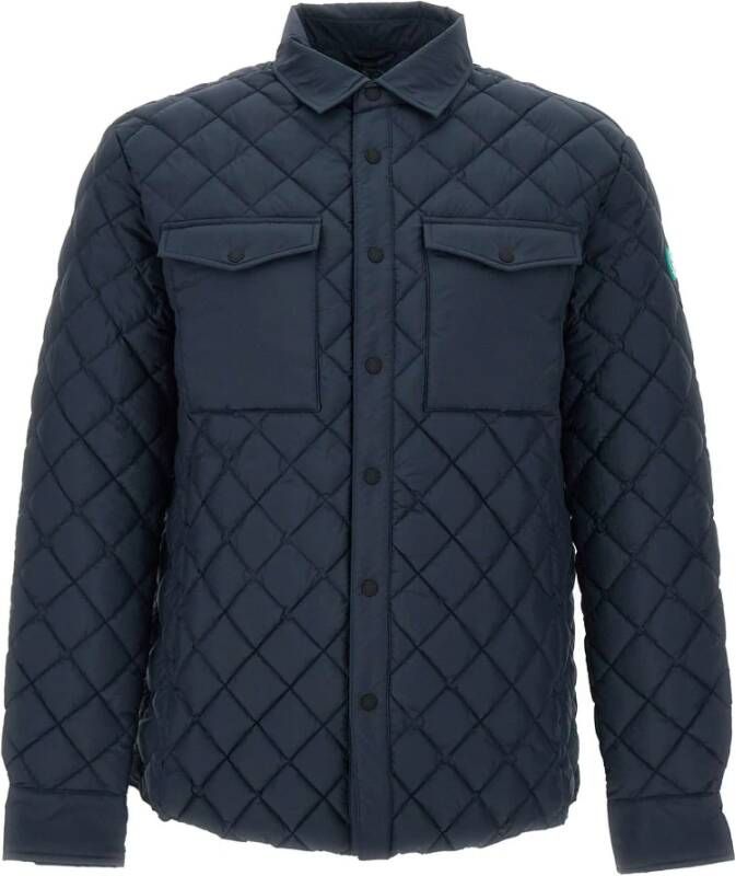 Save The Duck Lichte jassen voor heren: Blijf warm en stijlvol Blauw Heren