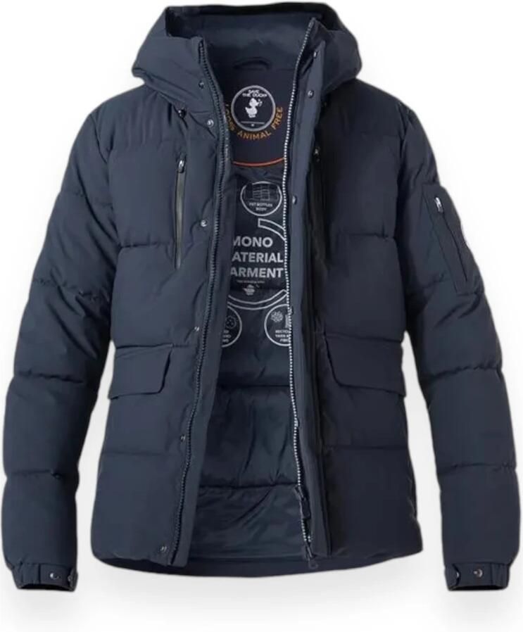 Save The Duck Korte parka met capuchon Blue Heren