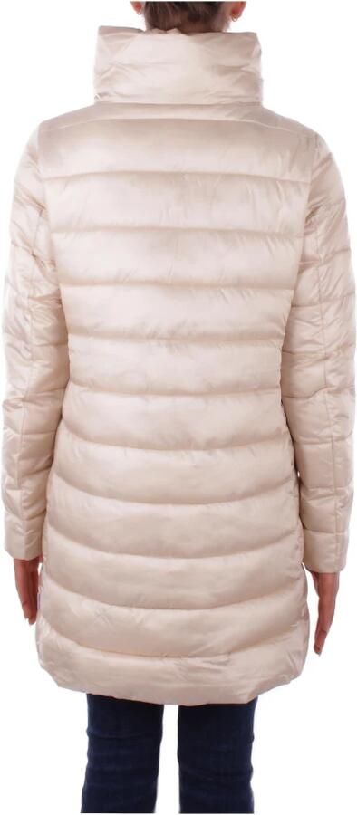 Save The Duck Glanzende Nylon Jas met Ritssluiting Beige Dames - Foto 6