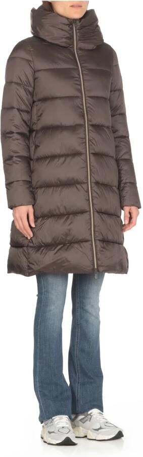 SAVE THE DUCK Gewatteerde lange jas met capuchon model 'LYSA' - Foto 4