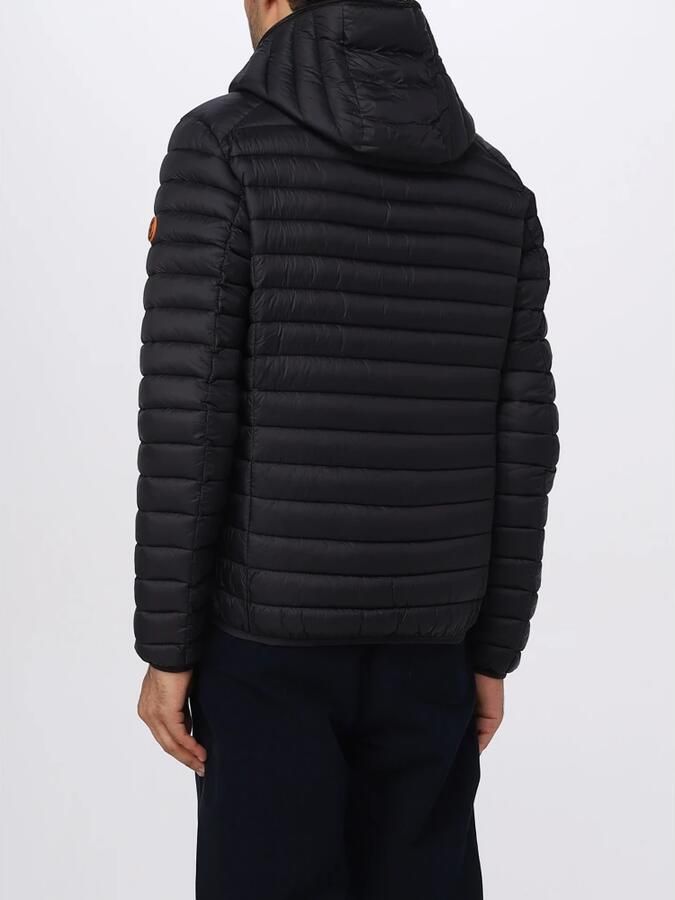 Save The Duck Zwarte Gewatteerde Plumtech Jas met Capuchon Black Heren - Foto 2