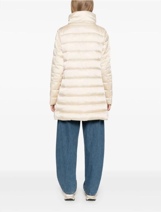 Save The Duck Glanzende Nylon Jas met Ritssluiting Beige Dames - Foto 4