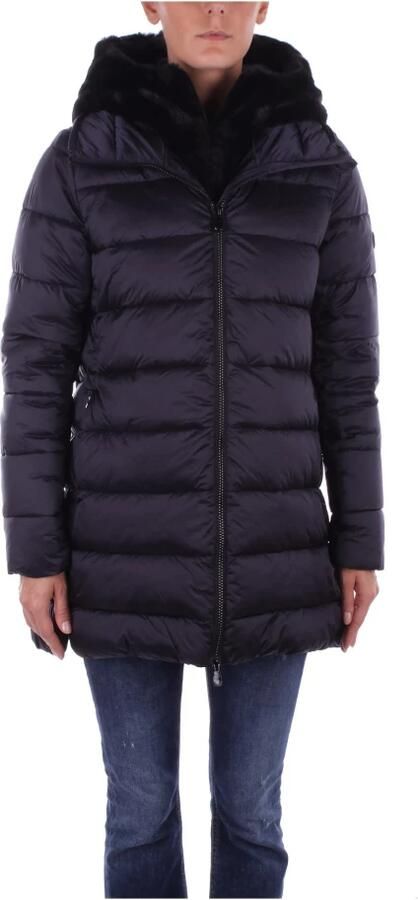 Save The Duck Hooded Jacket met Logo aan de Voorkant Black Dames - Foto 5