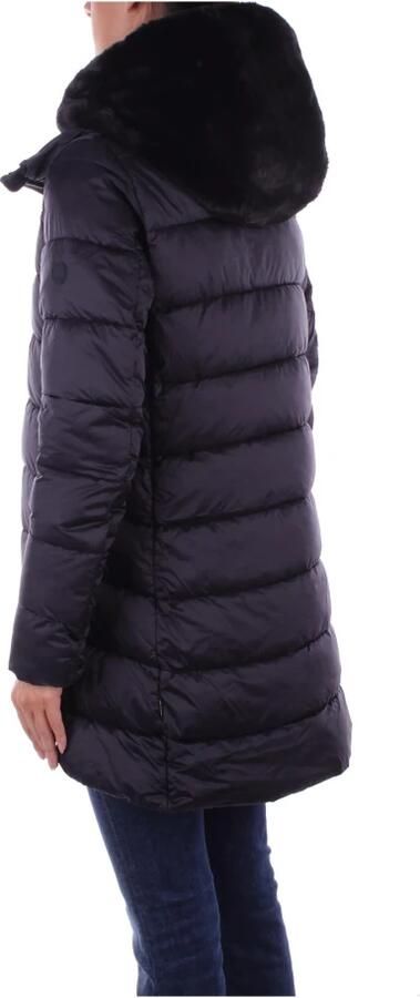 Save The Duck Hooded Jacket met Logo aan de Voorkant Black Dames - Foto 2