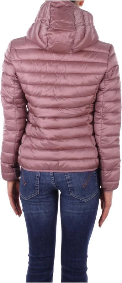 Save The Duck Roze Gewatteerde Jas met Capuchon Pink Dames