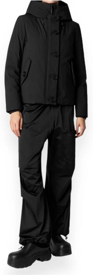 Save The Duck Zwarte Dames Parka met Nep Bontafwerking Black Dames