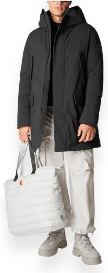 Save The Duck Zwarte Gewatteerde Hoodiejas met Zakken Black Heren - Foto 2