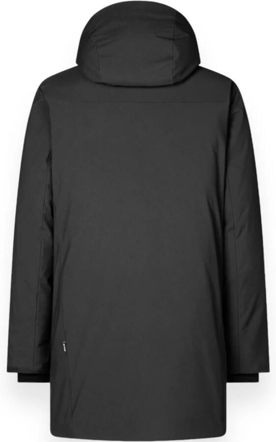 Save The Duck Zwarte Gewatteerde Hoodiejas met Zakken Black Heren