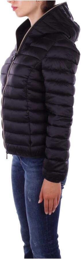 Save The Duck Zwarte Daisy Gewatteerde Jas met Capuchon Black Dames - Foto 5