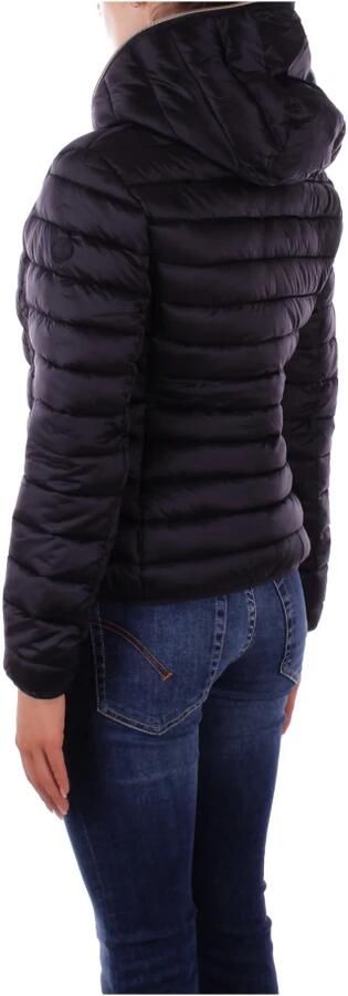 Save The Duck Zwarte Daisy Gewatteerde Jas met Capuchon Black Dames - Foto 3