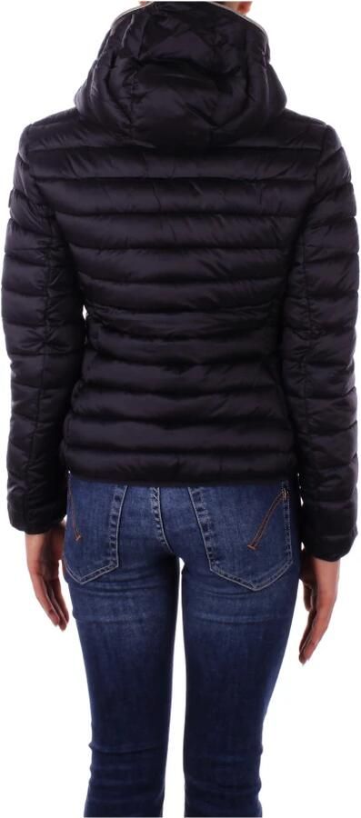 Save The Duck Zwarte Daisy Gewatteerde Jas met Capuchon Black Dames