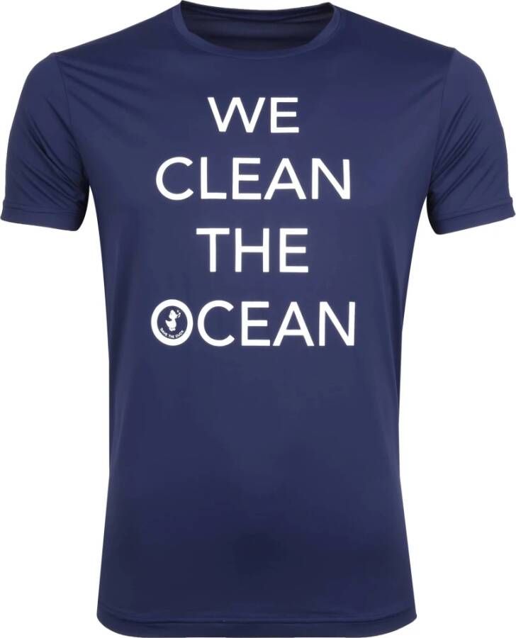 Save the Duck T-shirt Navy Stretch Tekst