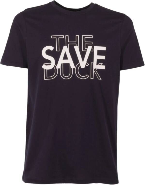 Save The Duck T-Shirt Blauw Heren
