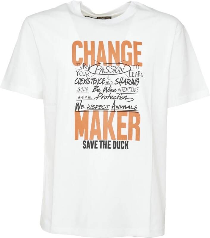 Save The Duck T-Shirts Wit Heren