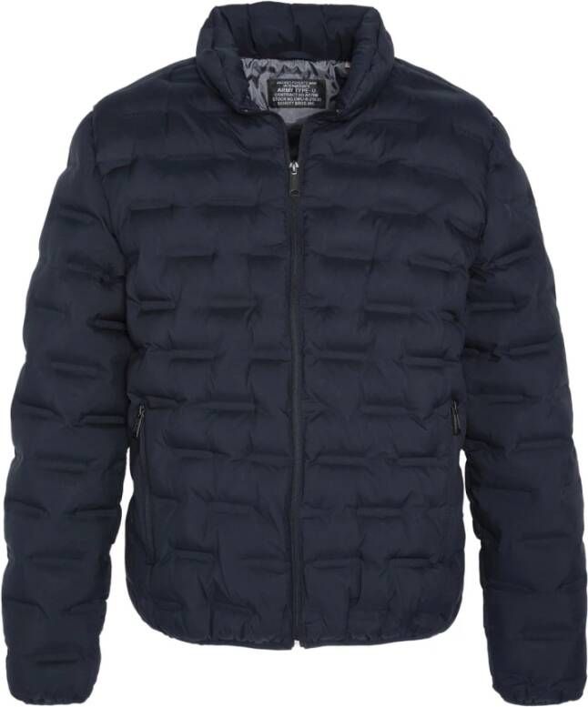 Schott NYC Down Jackets Blauw Heren