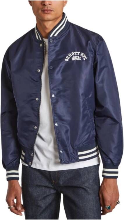 Schott NYC Jackets Blauw Heren
