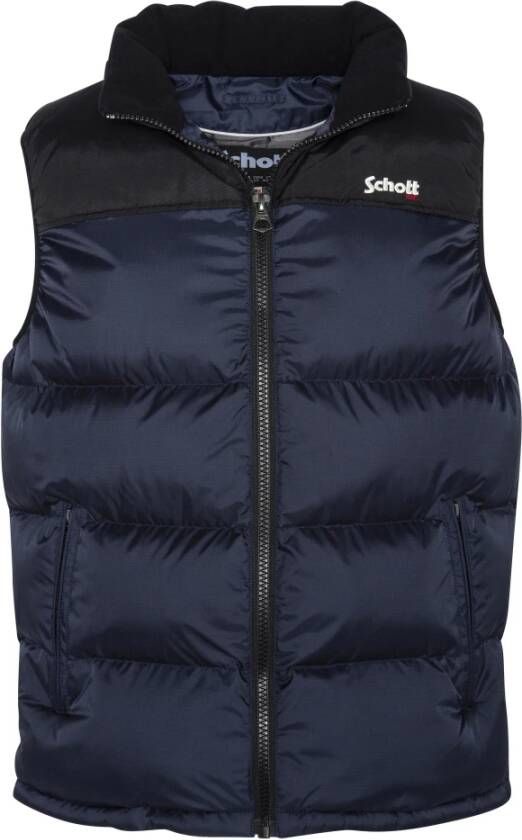 Schott NYC Mouwloos donsjack Schott Utah V Blauw Heren