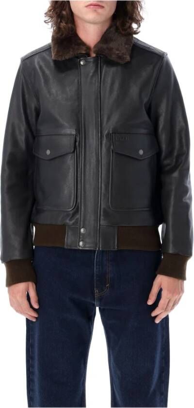 Schott NYC Leren jas met ritssluiting Brown Heren