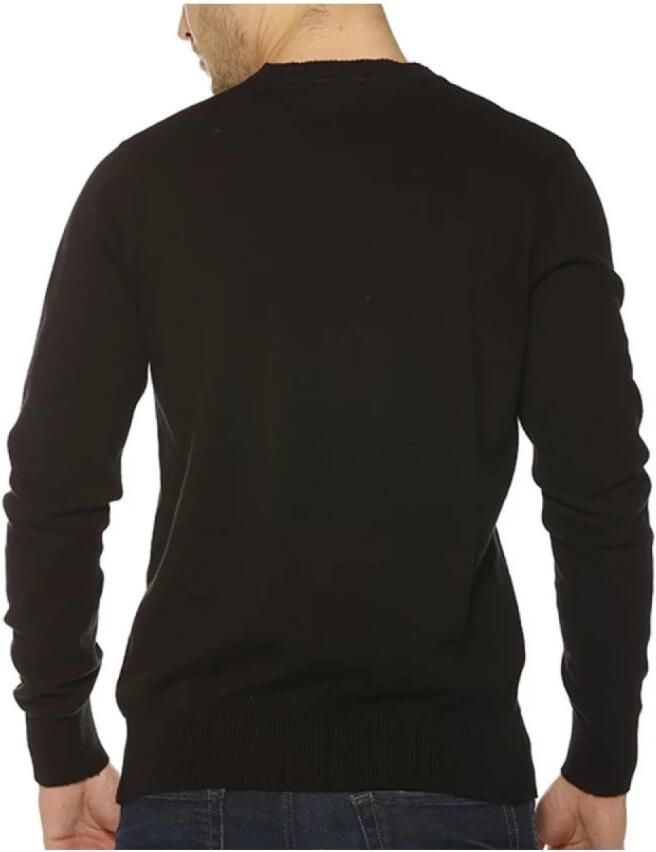 Schott NYC 100% Katoenen V-Hals Trui Black Heren