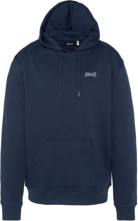 Schott NYC Blauwe katoenen hoodie Blue Heren