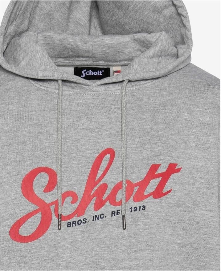 Schott NYC Hoodie Spencer Gray Heren - Foto 2