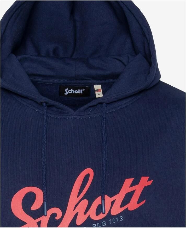 Schott NYC Hoodie Spencer Tons Blauw Blue Heren - Foto 2